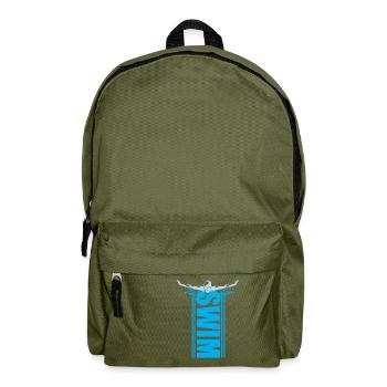 Schwimmer Schwimmen Schwimmsport Sport Geschenk - Rucksack - Olivgrün - Vorne