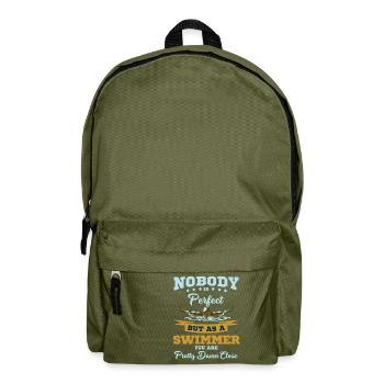 Schwimmer Schwimmen Schwimmsport Sport Geschenk - Rucksack - Olivgrün - Vorne