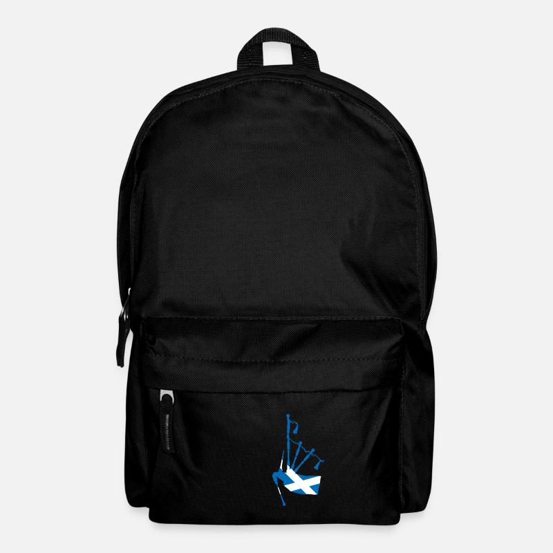 Scottish bagpipes and flag - Backpack - black