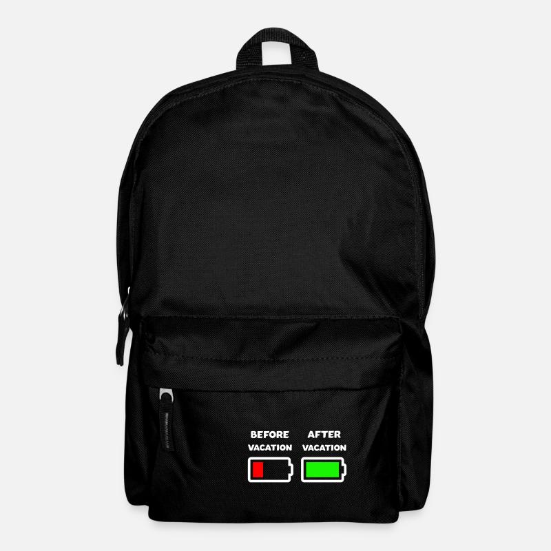Vor dem Urlaub Nach dem Urlaub - Rucksack - Schwarz