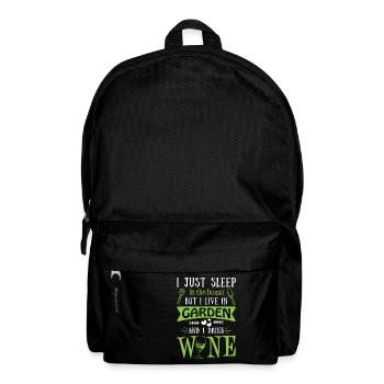 I live in Garden nature flower fan drinking - Backpack - black - Front