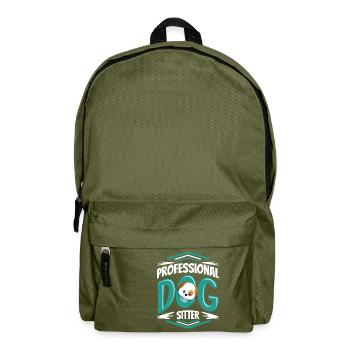 Dog Sitter design cadeau pour animaux de compagnie et chiot - Sac à dos - vert olive - Devant