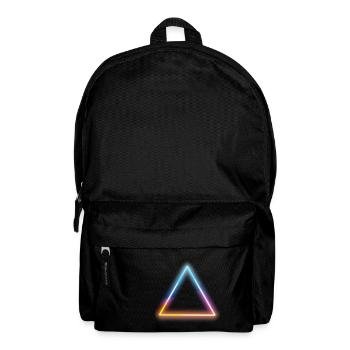 Néon lumineux moderne trois coin - Sac à dos - noir - Devant