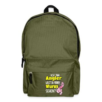 Angler - I am angler you want my worm - Backpack - olive green - Front