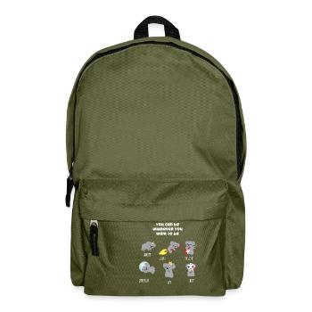 Koala - Koala Bär - Koalabär - Be Different - Rucksack - Olivgrün - Vorne