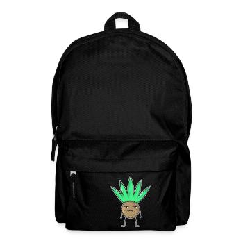 Comic Agave Plant Chibi Vegan Gift - Backpack - black - Front
