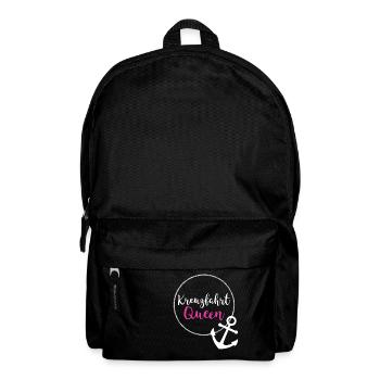 Kreuzfahrt Königin Spruch Anker Geschenkidee - Rucksack - Schwarz - Vorne