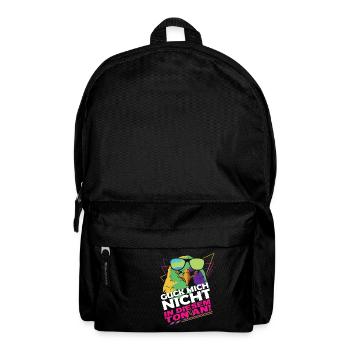 Lustiger Spruch Guck mich nicht in diesem Ton an! - Rucksack - Schwarz - Vorne