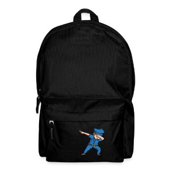 Dabbing Policeman Police Dab Funny Gift - Backpack - black - Front