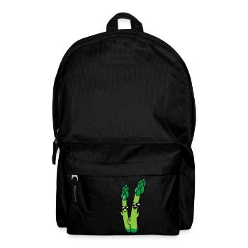 Happy celery cartoon - Backpack - black - Front