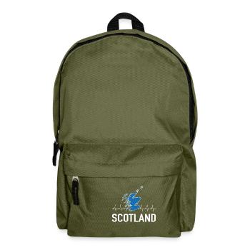 Cadeau de Kilt Cornemuse Écosse - Sac à dos - vert olive - Devant