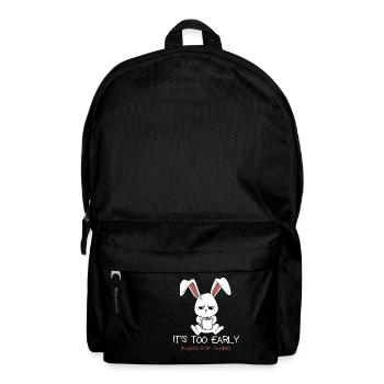 Coffee Bunny Early Morning Rabbit Tired Gift - Backpack - black - Front