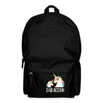 Unicorn Dad Dadacorn & Son Daughter Fathers Day - Backpack - black - Front