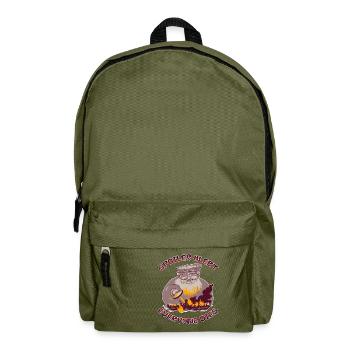 Spoiler Alert Everyone Dies Funny Sarcastic Tshirt - Backpack - olive green - Front