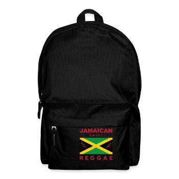 Jamaïque Reggae Musique et drapeau cadeau - Sac à dos - noir - Devant