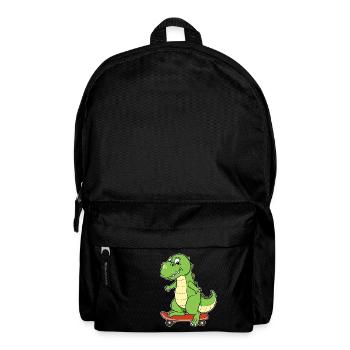 Dino Dinosaurier Skateboard T-Rex Skater Board - Rucksack - Schwarz - Vorne