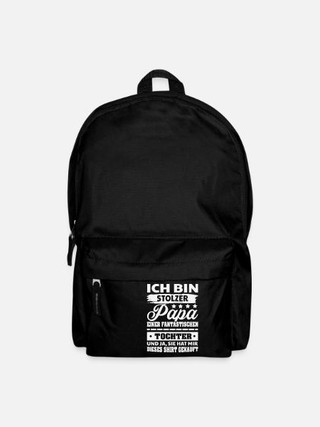 Ich Bin Stolzer Papa Einer Fantastischen Tochter - Rucksack - Schwarz