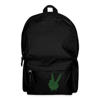 Marijuana Hanfblatt Weed Peace Zeichen - Rucksack - Schwarz - Vorne