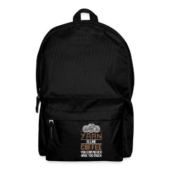 Knitting Coffee Yarn Crochet Knitter Crocheting - Rucksack - Schwarz - Vorne