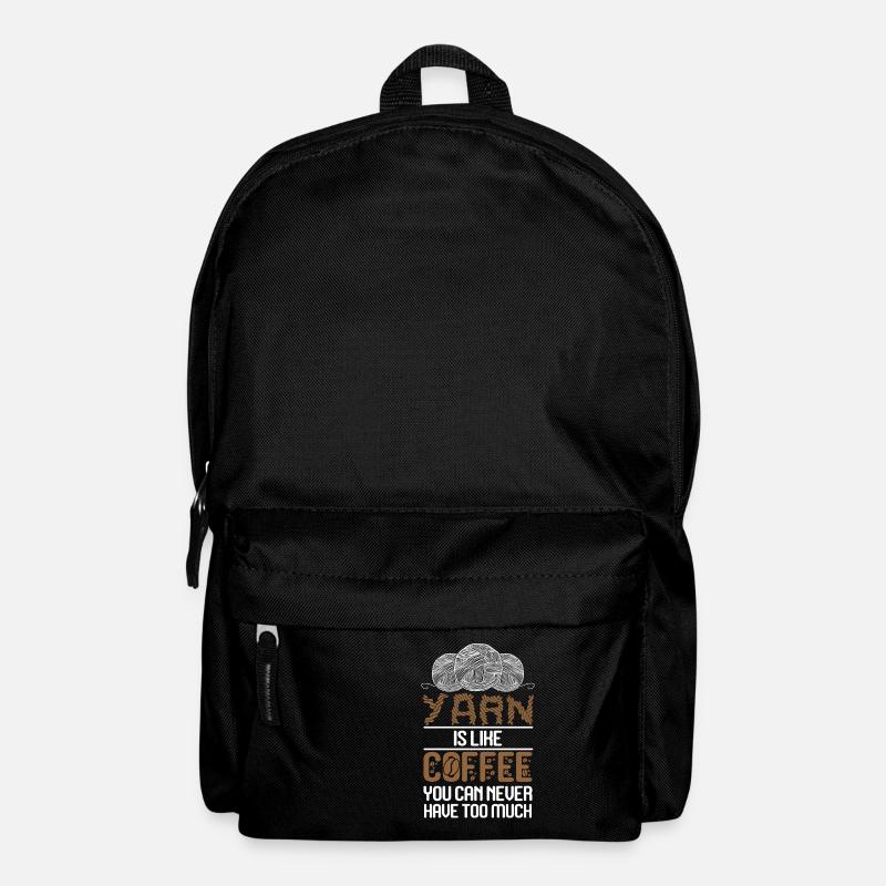 Knitting Coffee Yarn Crochet Knitter Crocheting - Rucksack - Schwarz