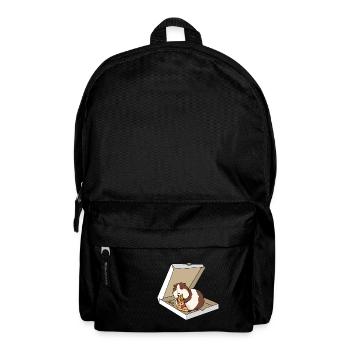 Guinea pig cute pet lover pizza - Backpack - black - Front