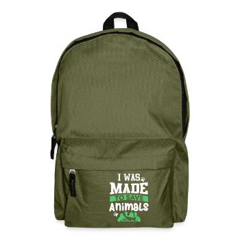 Tierarzt Geschenk | Tiermediziner - Rucksack - Olivgrün - Vorne