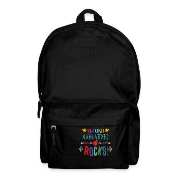 Second Grade Rocks - for 2nd Grade Teachers - Backpack - black - Front