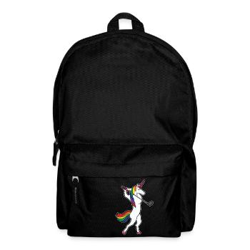 Lustiges Einhorn Golfschwung Golfspieler Geschenk - Rucksack - Schwarz - Vorne