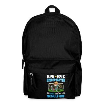 Bye Bye Kindergarten Kicke auf dem Schulhof - Rucksack - Schwarz - Vorne