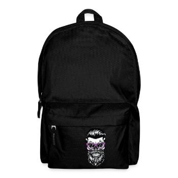 Cooler Bart Schädel - Rucksack - Schwarz - Vorne