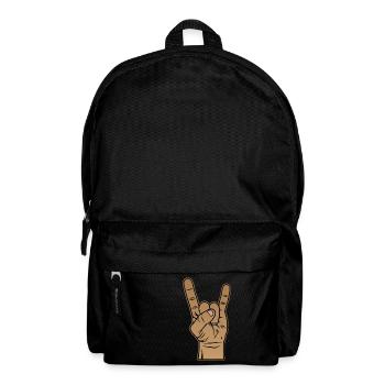 Metal Rock Pommesgabel Handzeichen Teufel Geschenk - Rucksack - Schwarz - Vorne