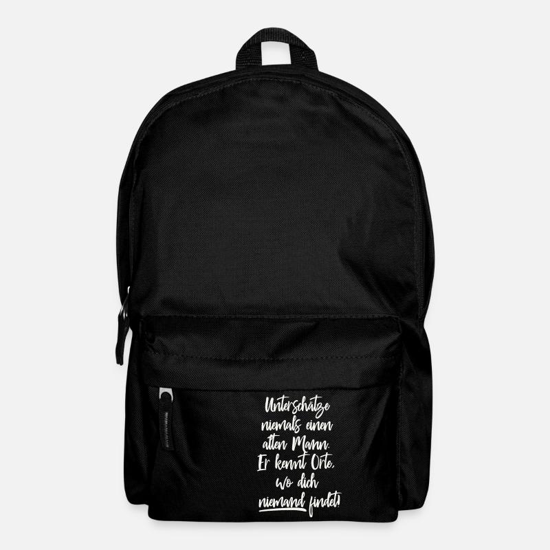 Alter Mann - Rucksack - Schwarz