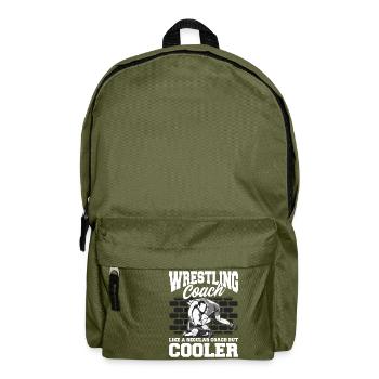 Wrestling Coach: Wie ein normaler Coach, aber cooler - Rucksack - Olivgrün - Vorne
