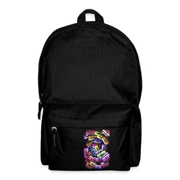 Années 80 Années 90 Retro Music Cassette Mixtape Cassette - Sac à dos - noir - Devant