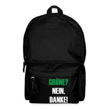 Grüne nein Danke! - Rucksack - Schwarz - Vorne