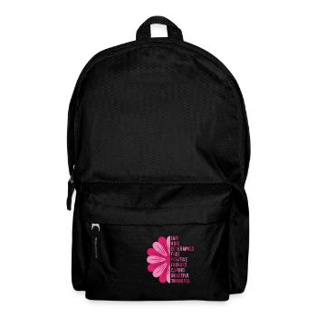 Positiv Motivation Spruch Sonnenblume Hoffnung - Rucksack - Schwarz - Vorne