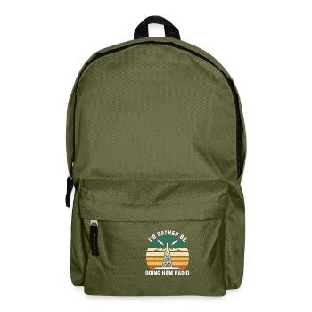 Ham Radio Amateurfunk Spruch Radio Funkamateur - Rucksack - Olivgrün - Vorne