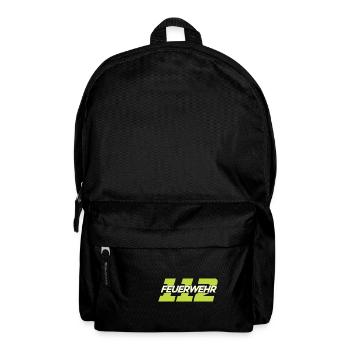 Feuerwehr Tshirt - Rucksack - Schwarz - Vorne