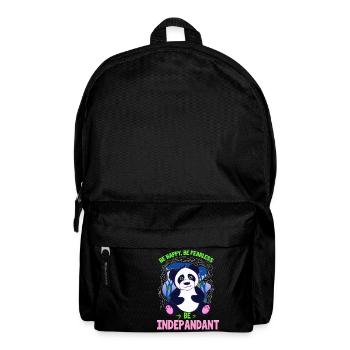 Be Happy Be Fearless Be Indepandant Panda Pun - Backpack - black - Front
