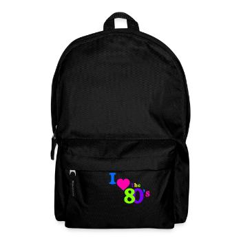 Ich herz die 80er Jahre - Rucksack - Schwarz - Vorne
