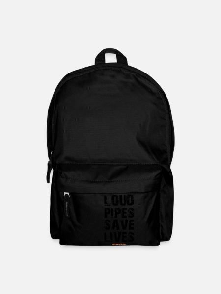 loud pipes saves lives Lauter Auspuff Motorenlärm - Rucksack - Schwarz