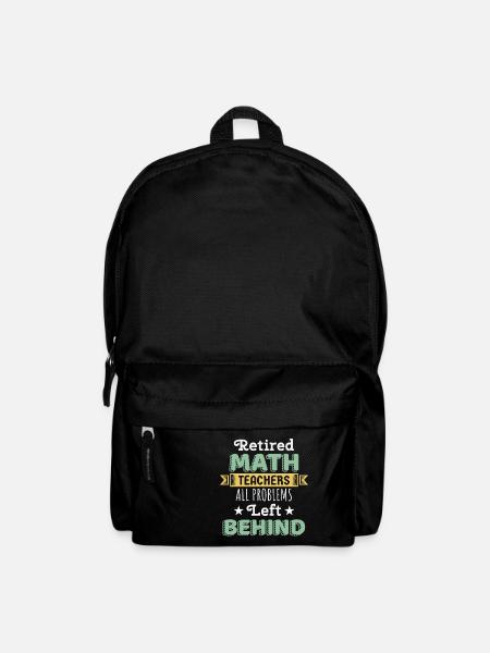 Retired Math Teacher Gift Funny Professor Math Day - Backpack - black