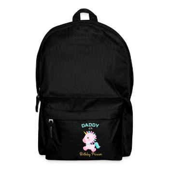 Papa d'anniversaire cadeau princesse Bday Party Licorne - Sac à dos - noir - Devant