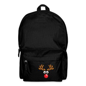 Weihnachten Rudolph Rentier Winter Natur Geschenk - Rucksack - Schwarz - Vorne
