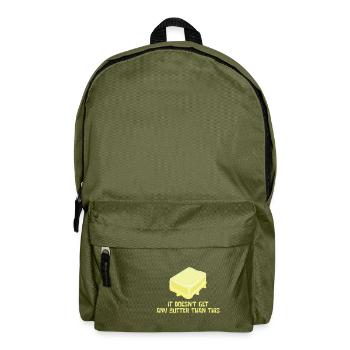 Kochen Butter Lustig Besser Milch Natur Geschenk - Rucksack - Olivgrün - Vorne