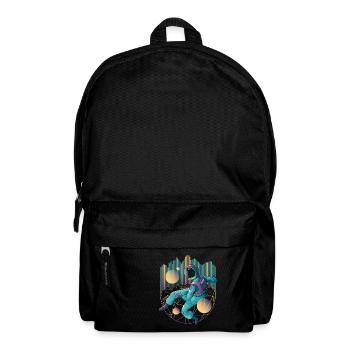 Techno Astronaut in coolen Neon Farben - Rucksack - Schwarz - Vorne