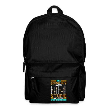 Sound Engineer Music Production DJ Audio Guy - Backpack - black - Front