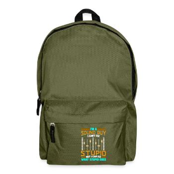 Sound Engineer Music Production DJ Audio Guy - Rucksack - Olivgrün - Vorne