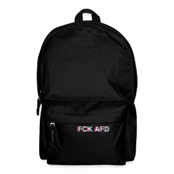 FCK AFD NZS Gegen Rassismus Faschismuss Glitch - Rucksack - Schwarz - Vorne