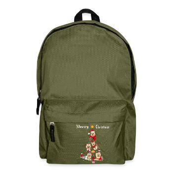 Yorkshire Terrier Christmas Tree Dog Noël - Sac à dos - vert olive - Devant